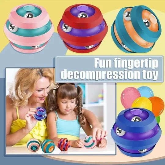 1PC Fingertip spinner Fun Bead Hand Fidget Spinner Pinball- Random color