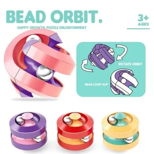 1PC Fingertip spinner Fun Bead Hand Fidget Spinner Pinball- Random color