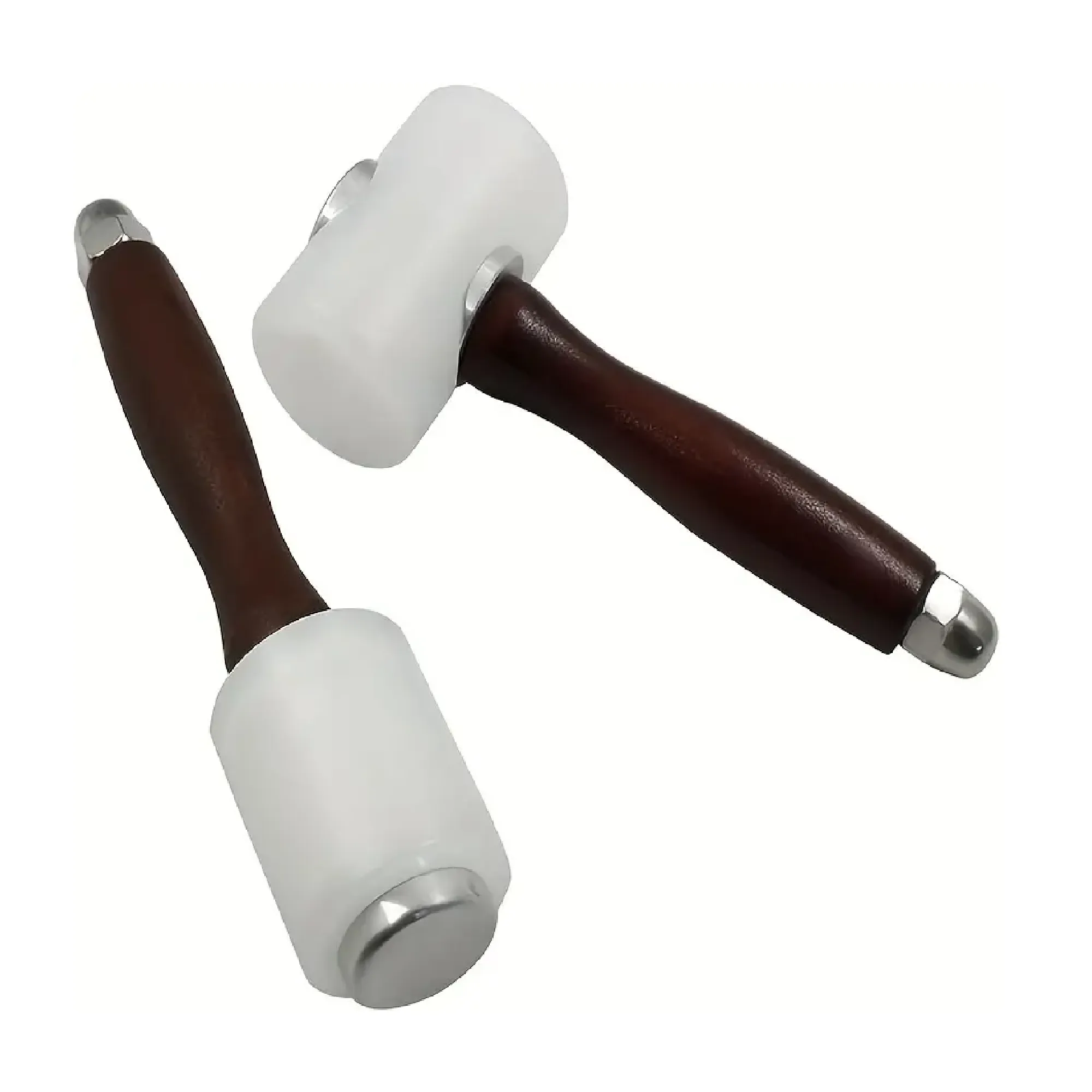 1pc Leather Carving Hammer Set - 2 Nylon Wooden Handle Mallets For DIY Stamping And Sewing Leather Cowhide Tools (1 T-hammer   1 Vertical Hammer)