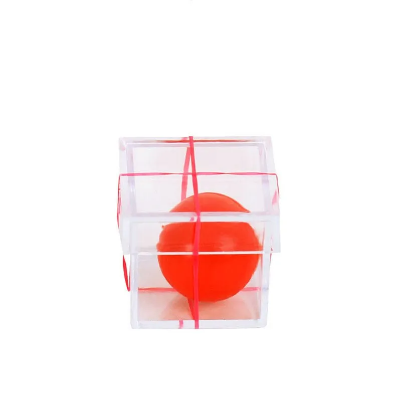 2 Set Magic Props Children Ball Penetrating Through Box Magic Toy Magic Trick for Professional Magician ConJuring Stage Close-up