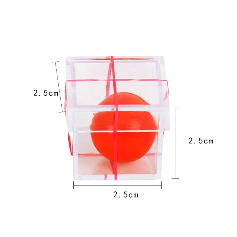 2 Set Magic Props Children Ball Penetrating Through Box Magic Toy Magic Trick for Professional Magician ConJuring Stage Close-up