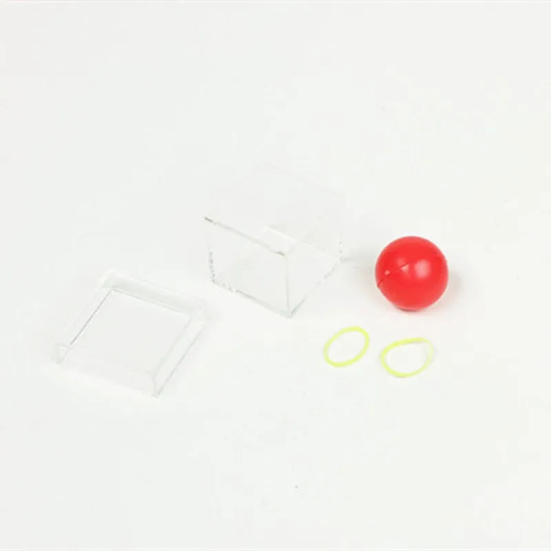 2 Set Magic Props Children Ball Penetrating Through Box Magic Toy Magic Trick for Professional Magician ConJuring Stage Close-up