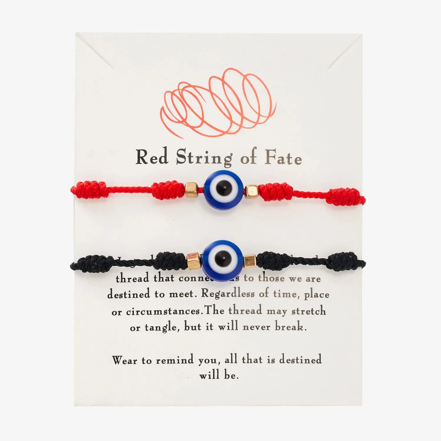 2PCS Blue Evil Eye Couple Bracelet Sets for Woman Men Charm Palm Resin Bead Rope Chain Lucky Bracelets Friendship Jewelry Gift