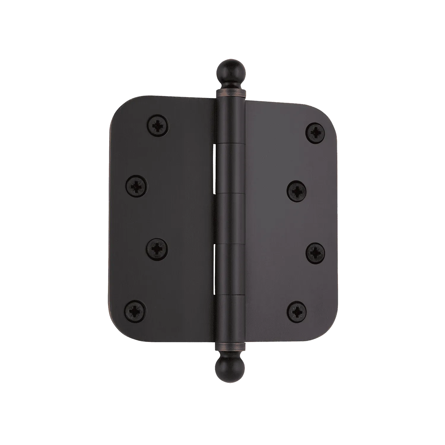 4" Ball Tip Residential Hinge with 5/8" Radius Corners in Timeless Bronze