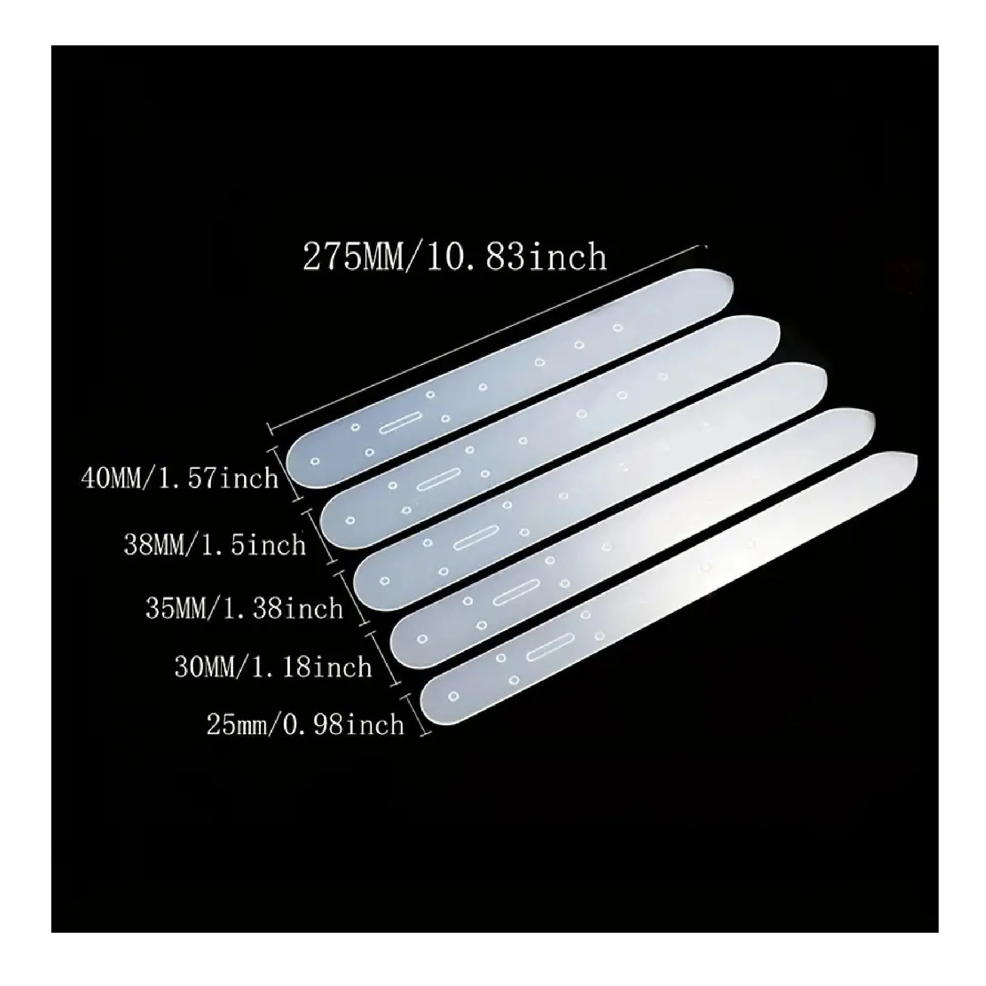 5pcs/set DIY Plastic Belt Buckle Head End Directional Punching Template Leather Craft Template Belt Positioning Punching Tool