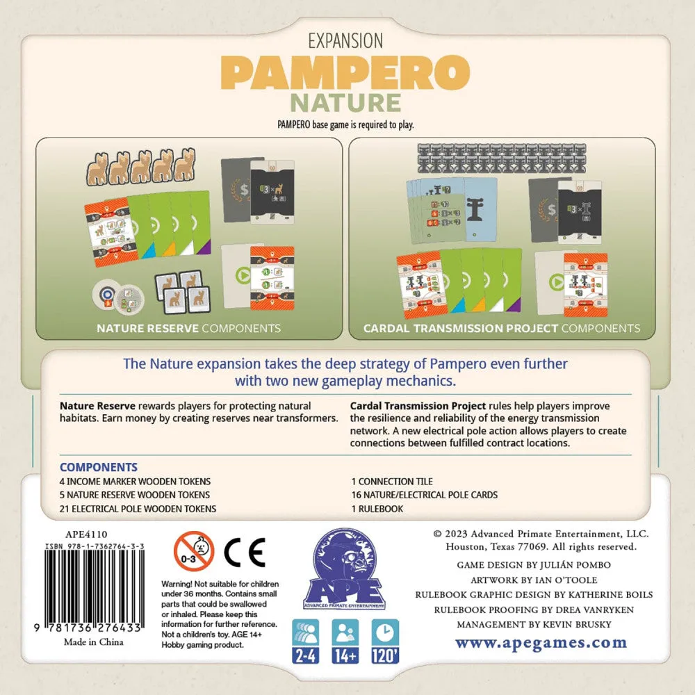 APE Games: Pampero - Nature Expansion - Strategic Ecosystem Game