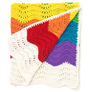 Bernat End Of The Rainbow Crochet Blanket