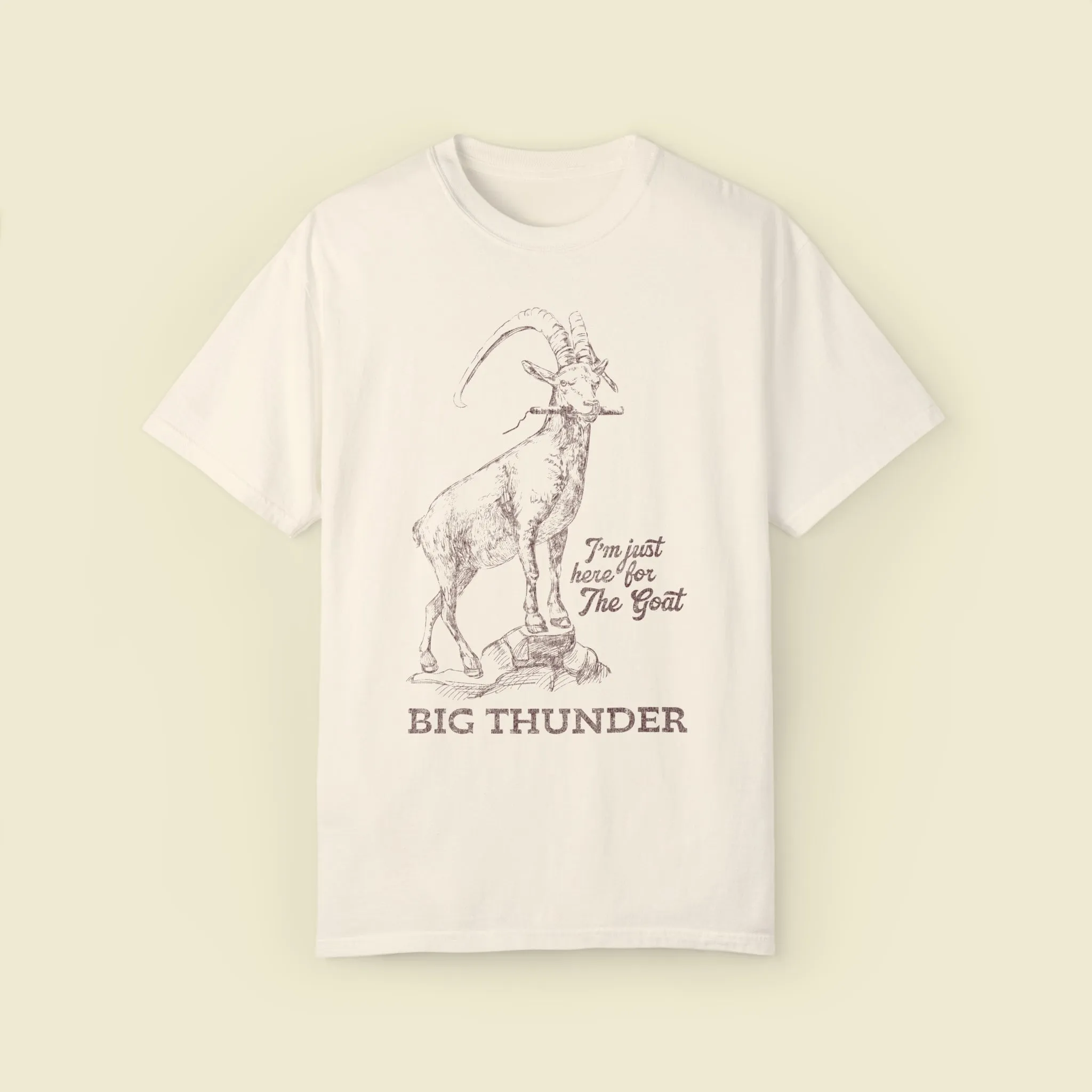 Big Thunder Goat on Comfort Colors Tee