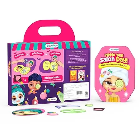 Bloomingo Pretend Play Kit - Yippie Day! Salon Day!: Fun Beauty Salon Set for Kids