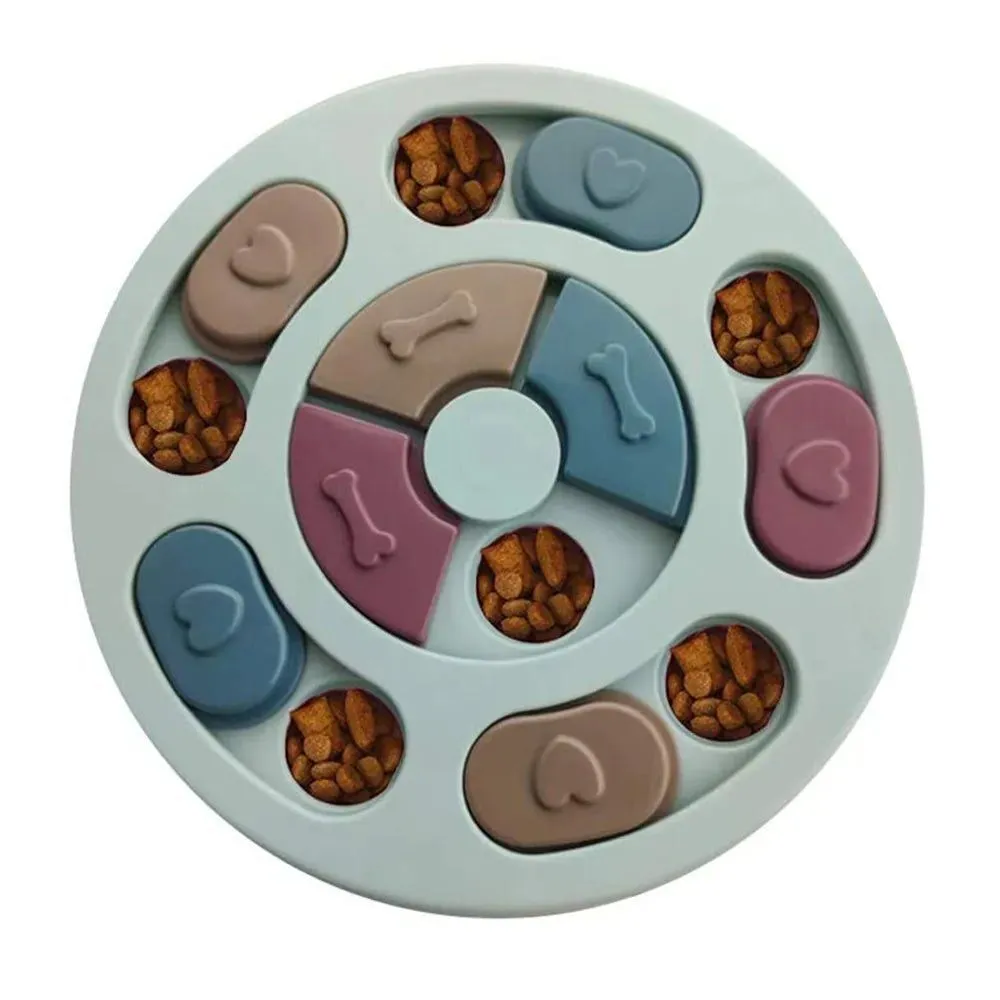 Boost Your Pup's IQ: Interactive Turntable Dog Puzzle Toys!