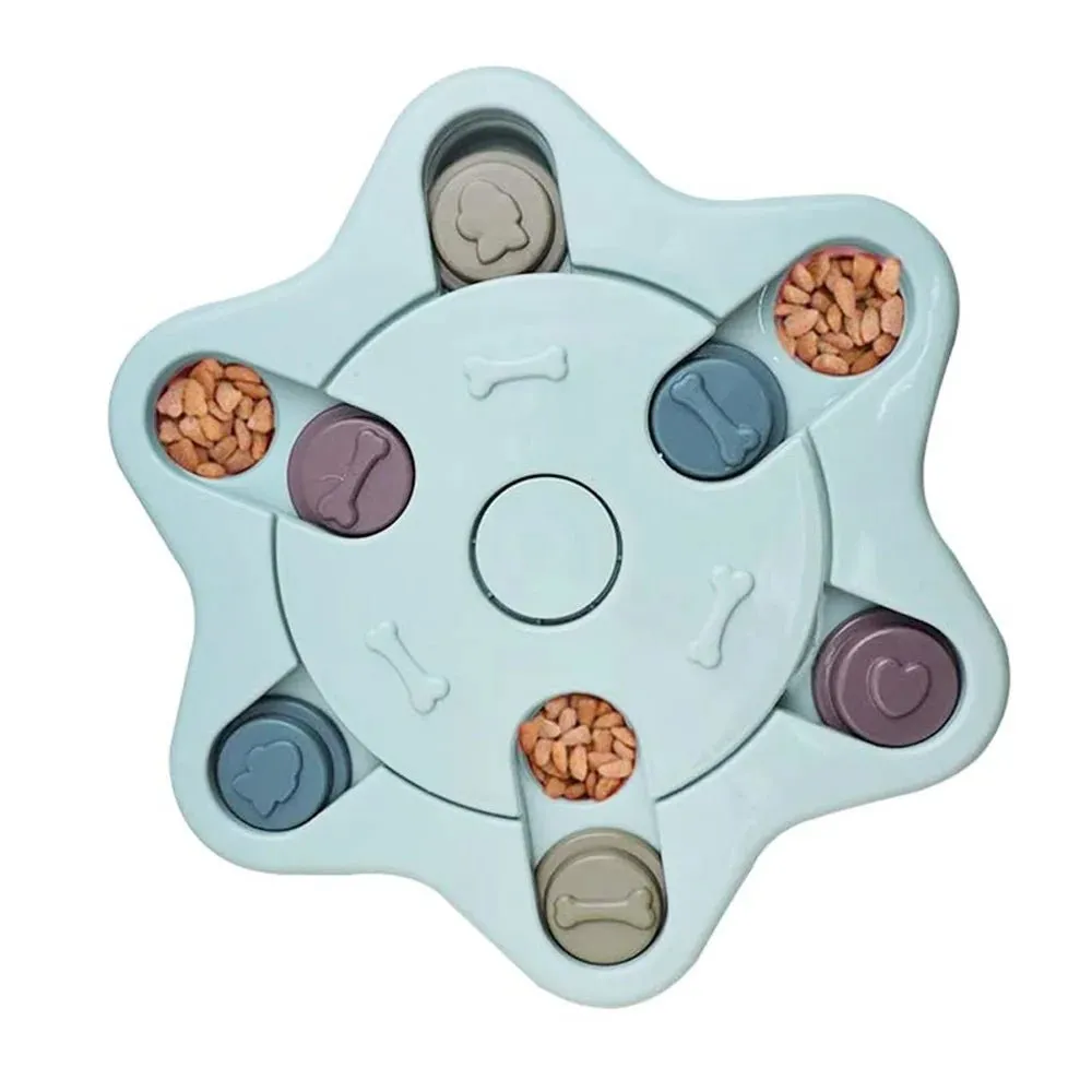 Boost Your Pup's IQ: Interactive Turntable Dog Puzzle Toys!