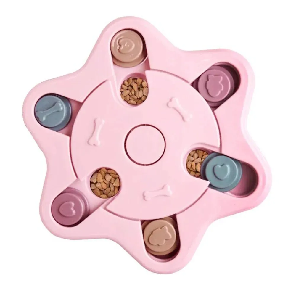 Boost Your Pup's IQ: Interactive Turntable Dog Puzzle Toys!