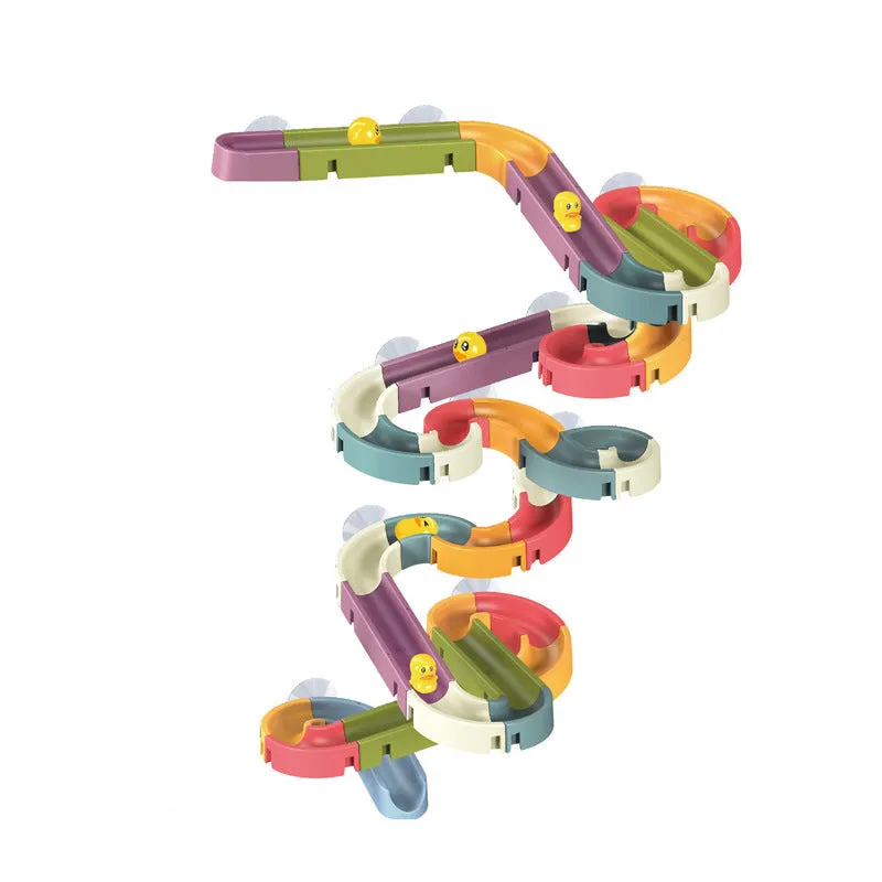 Children's Bathroom DIY Assembling Orbital Ball-slip Sliding Play Water Toy