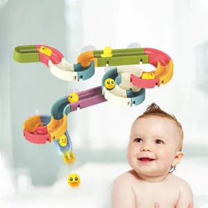 Children's Bathroom DIY Assembling Orbital Ball-slip Sliding Play Water Toy