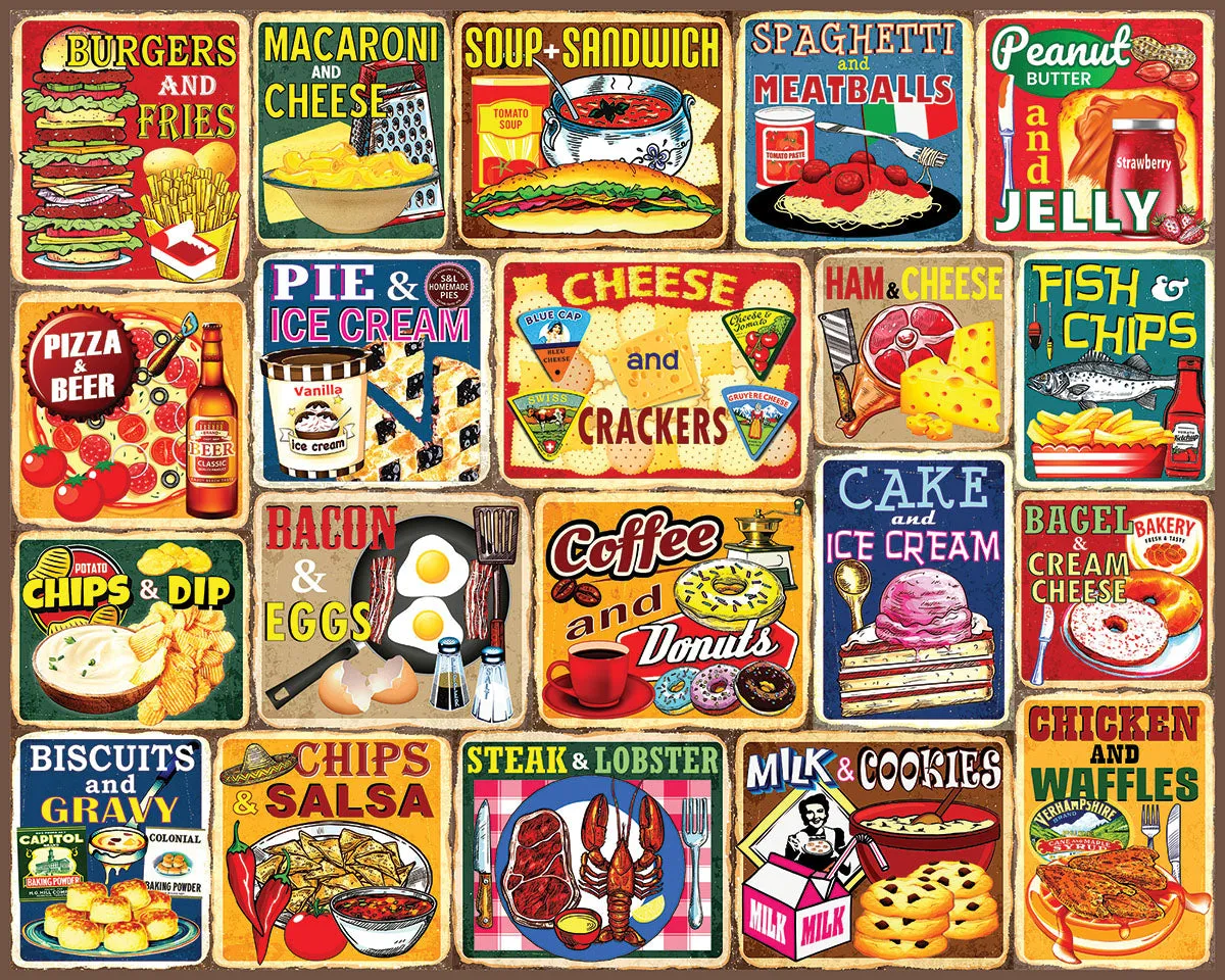 Classic Food Combos (1754pz) - 1000 Piece Jigsaw Puzzle