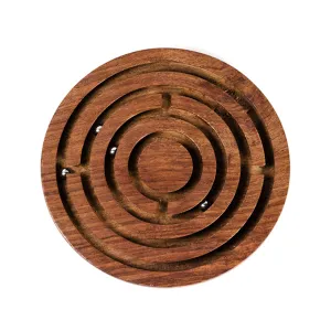 Classic Labyrinth Game -  Hand Carved Wood