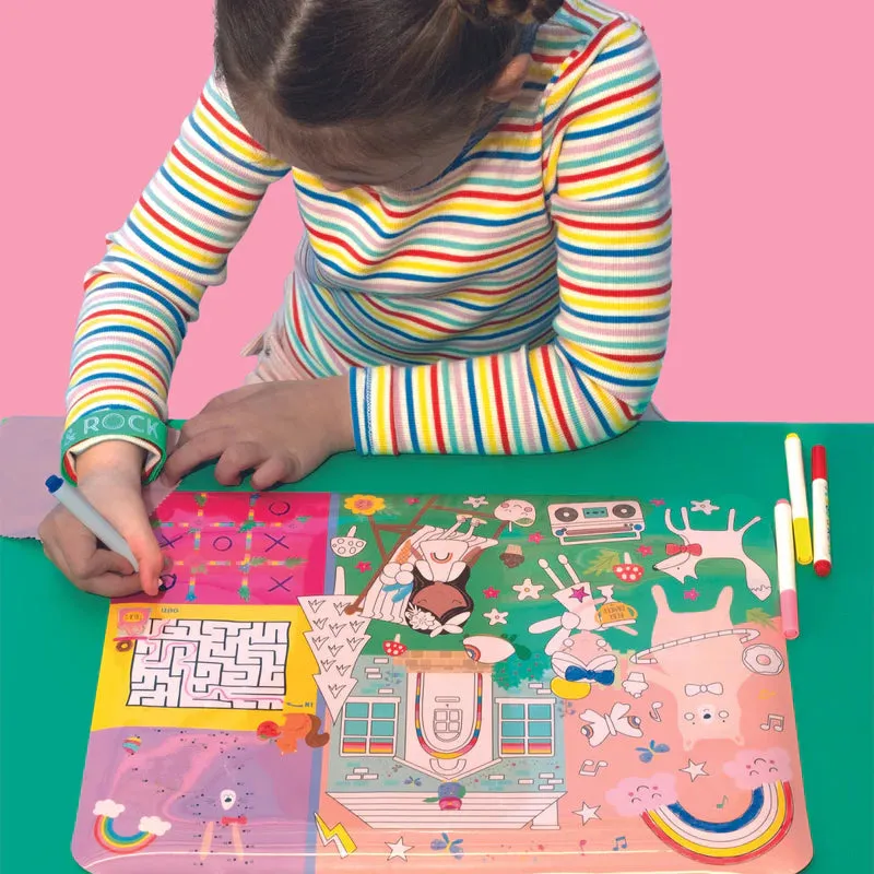 coloring fun and games mat - assorted themes