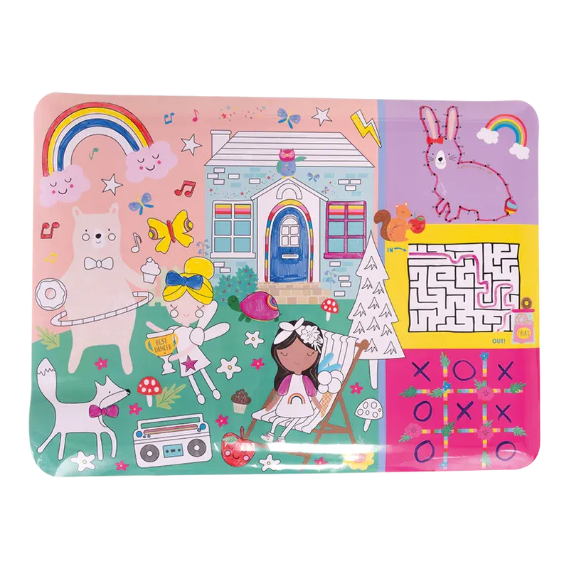 coloring fun and games mat - assorted themes