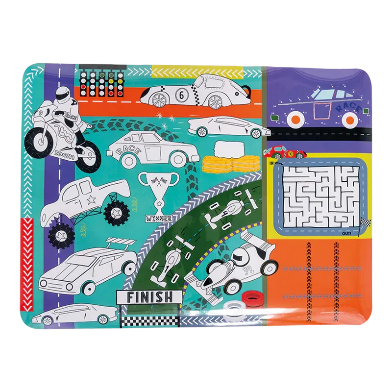 coloring fun and games mat - assorted themes