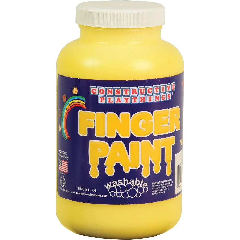 Constructive Playthings® Washable Finger Paints - Set of 6 Pints