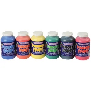 Constructive Playthings® Washable Finger Paints - Set of 6 Pints