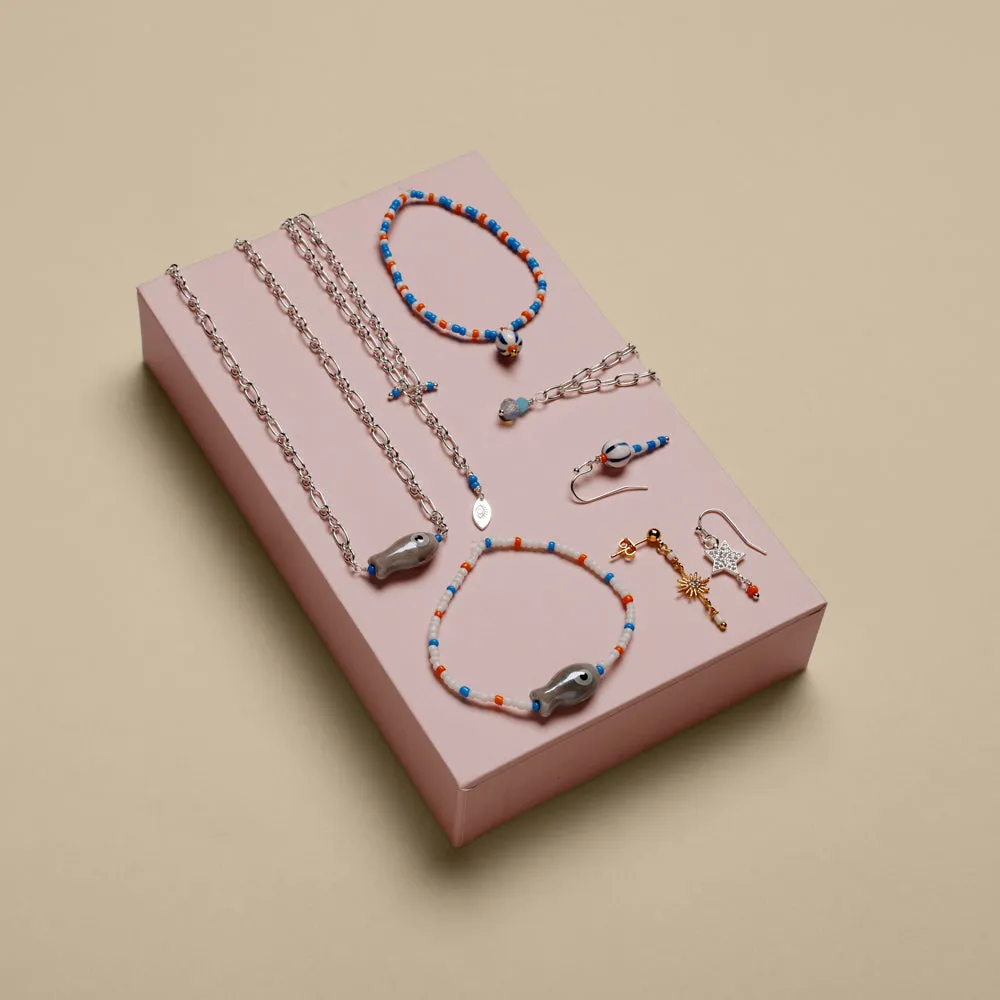 Coral Blue Box Nr 19 - Flotte havinspireret vedhæng og perler