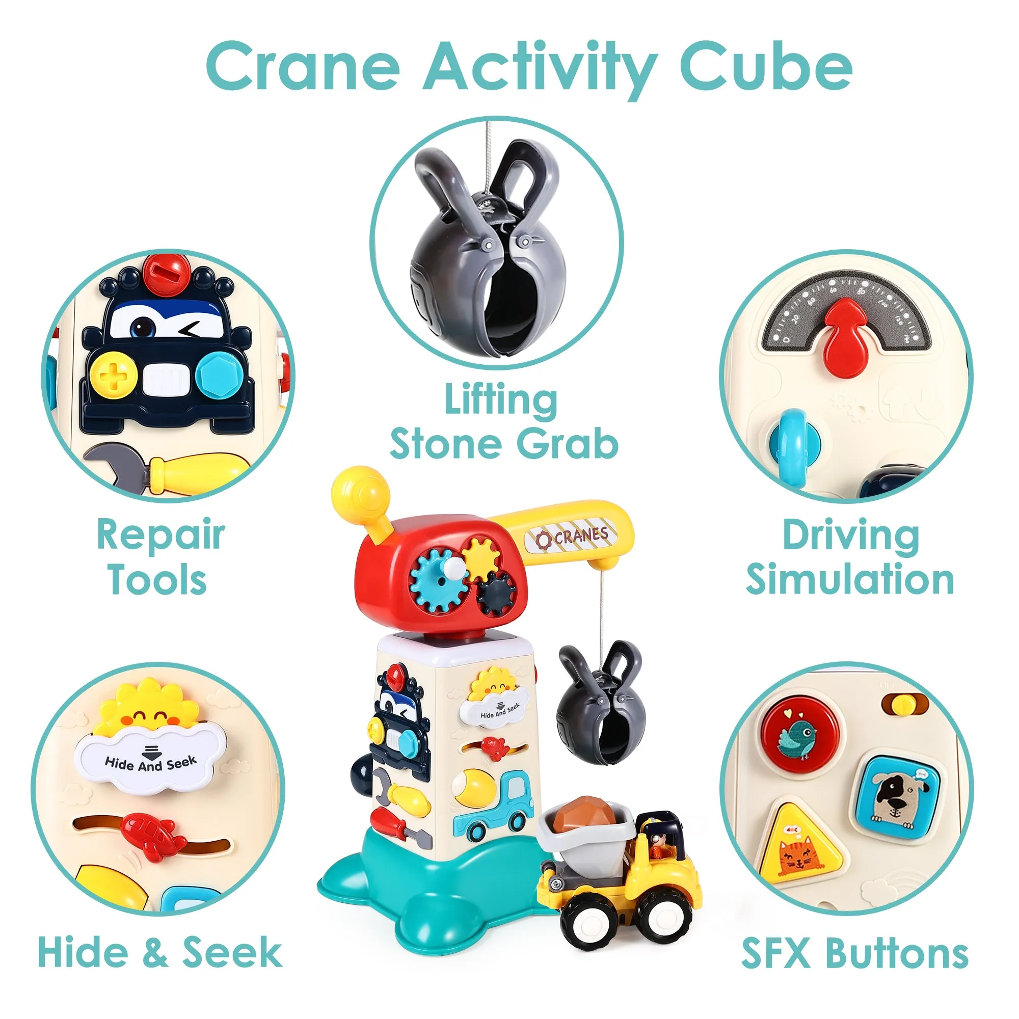 Electronic Construction Crane Toys Set