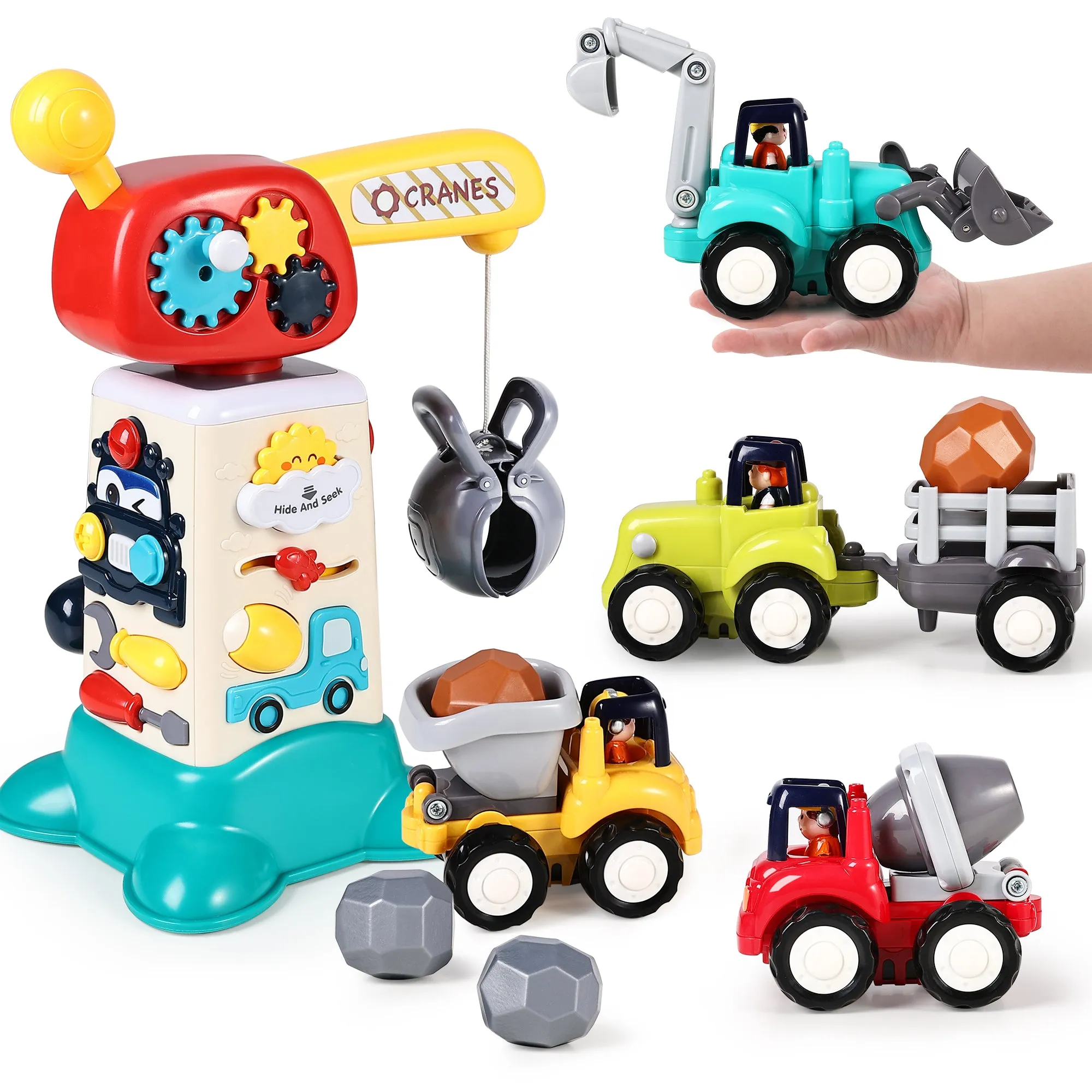 Electronic Construction Crane Toys Set