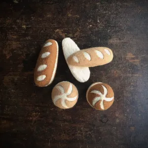 Felted Wool Halved Baguettes & Rolls - Set of 8