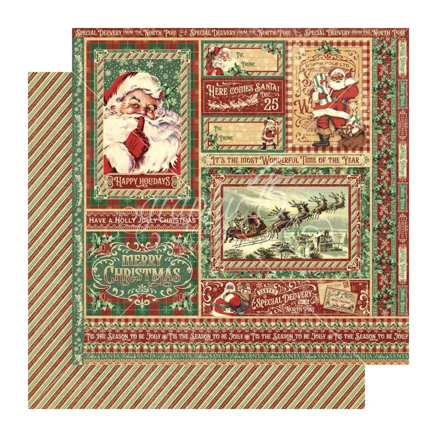 Graphic 45 Collection Pack 12"x 12" - Letters to Santa