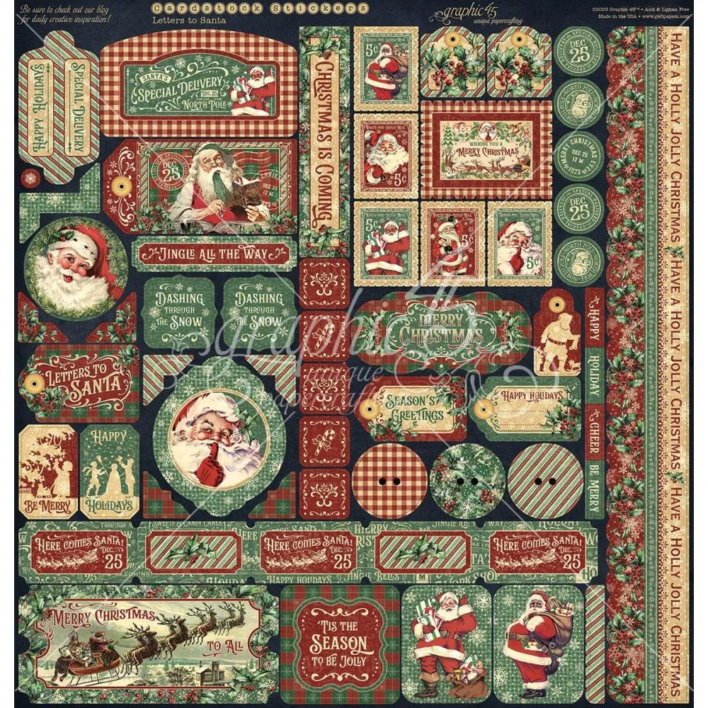 Graphic 45 Collection Pack 12"x 12" - Letters to Santa
