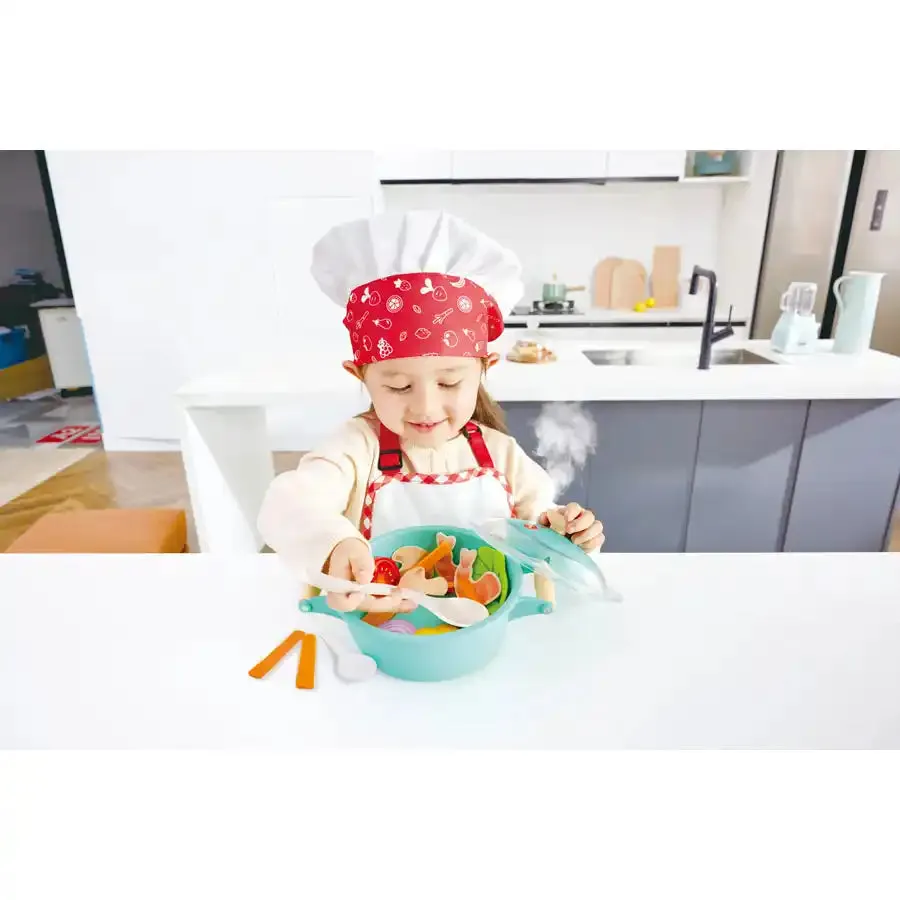 Hape Little Chef Cooking & Steam Playset