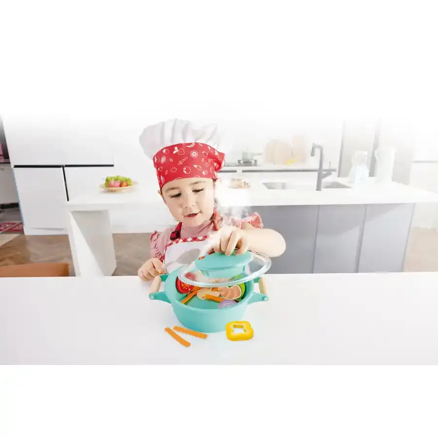 Hape Little Chef Cooking & Steam Playset