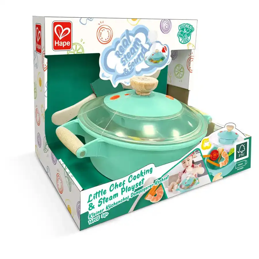 Hape Little Chef Cooking & Steam Playset