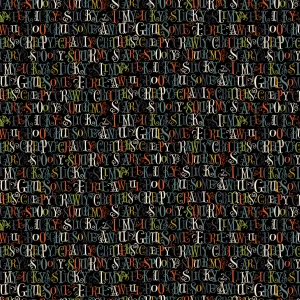 Haunted | Creepy Crawly - Licorice by Brenda Walton for Free Spirit | PWBW013.XLICORICE