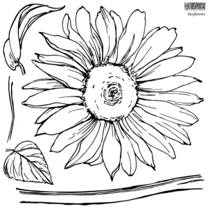 IOD Sunflowers Decor Stamp - Iron Orchid Designs