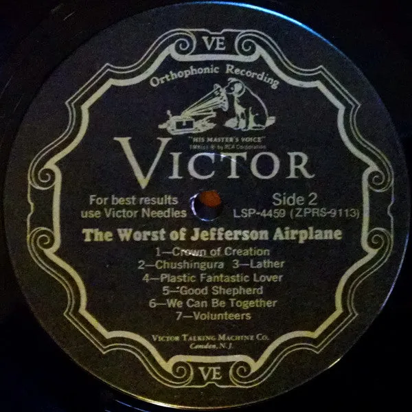 Jefferson Airplane - The Worst Of Jefferson Airplane (LP, Comp, Roc) (VG)