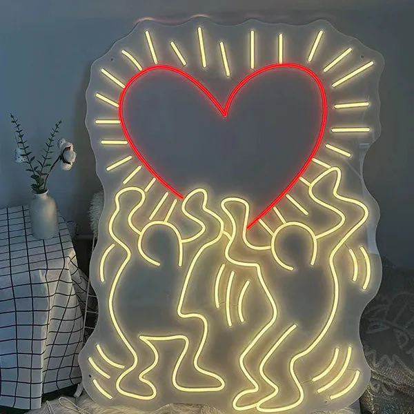 Keith Haring Love Neon Sign