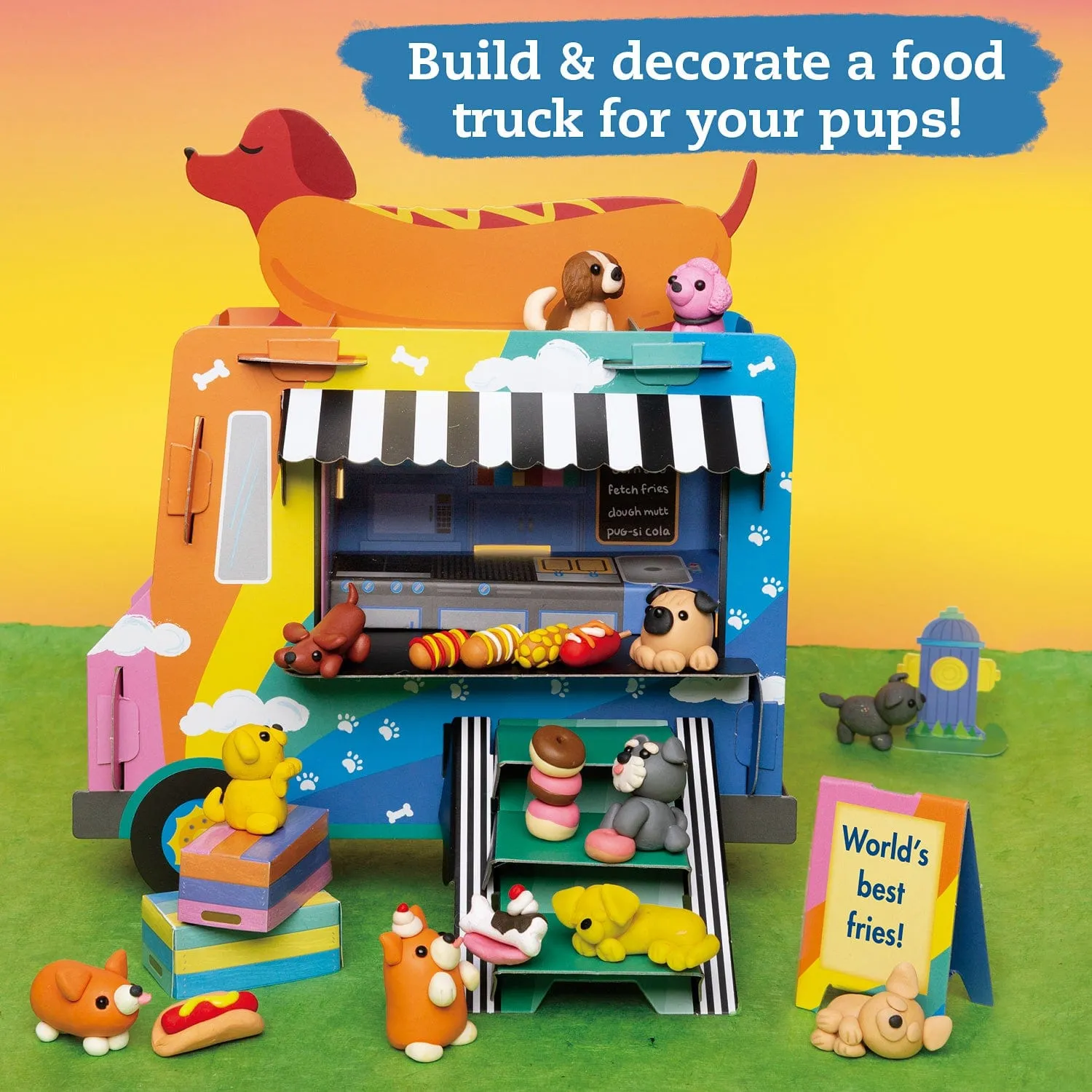 Klutz Mini Clay World Puppy Treat Truck Art Kit