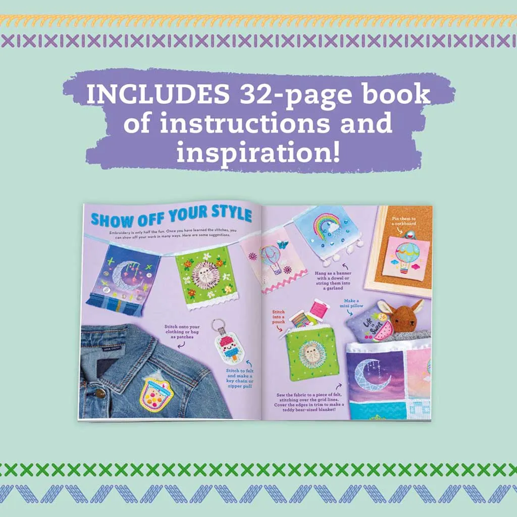 Klutz Super Cute Embroidery Book & Activity Kit