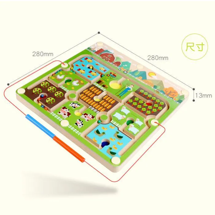 Korean Goryeo Baby Magnetic Board Farm Maze - Fine Motor Toys For Children