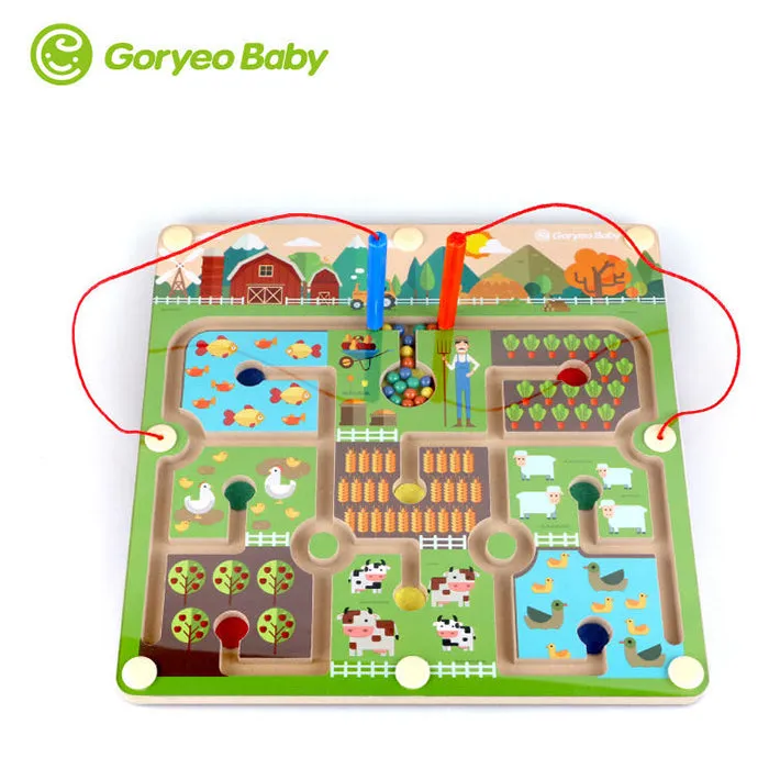 Korean Goryeo Baby Magnetic Board Farm Maze - Fine Motor Toys For Children