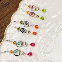 Mixed Metal Fun Everyday Colorful Drop Earrings