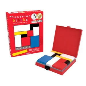 Mondrian Blocks Red - Logic Puzzle Game