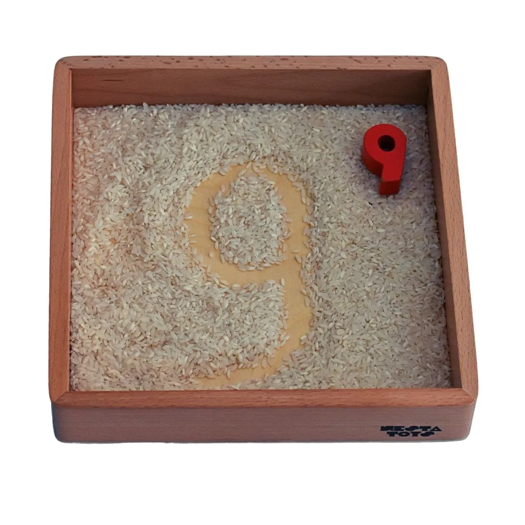Nesta Toys Wooden Sand Tray for Writing Letters & Numbers - Montessori Toys for Kids