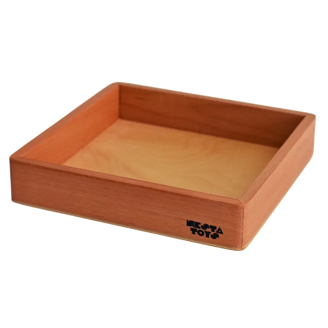Nesta Toys Wooden Sand Tray for Writing Letters & Numbers - Montessori Toys for Kids