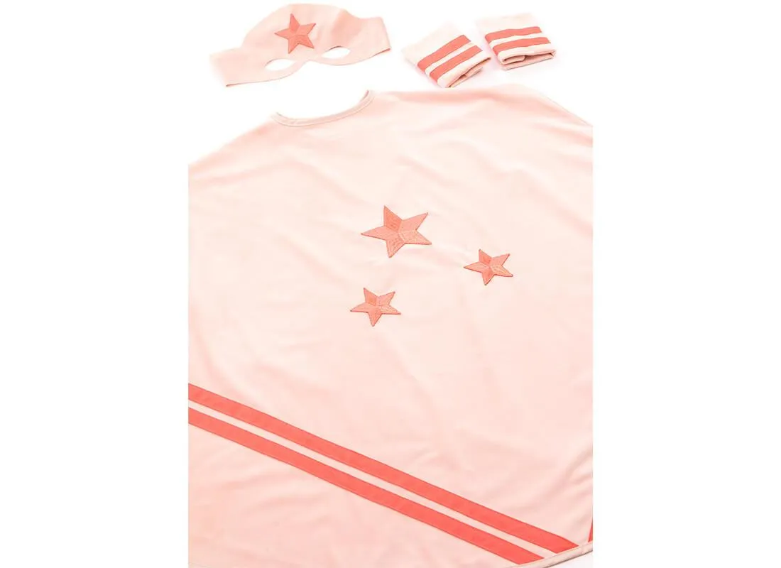 Nobodinoz Superhero costume Eco-Velvet Bloom Pink