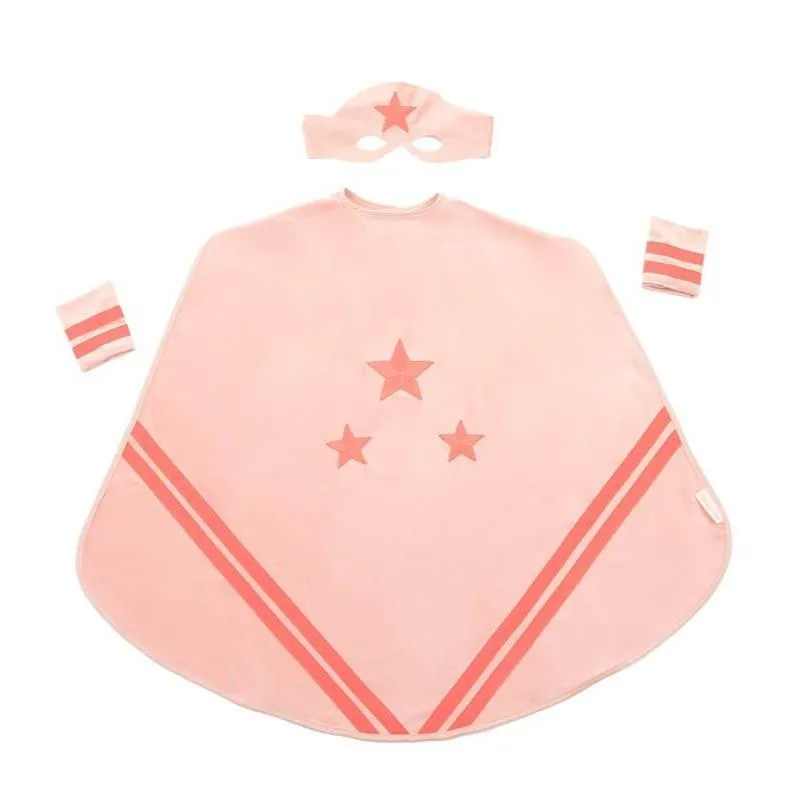 Nobodinoz Superhero costume Eco-Velvet Bloom Pink
