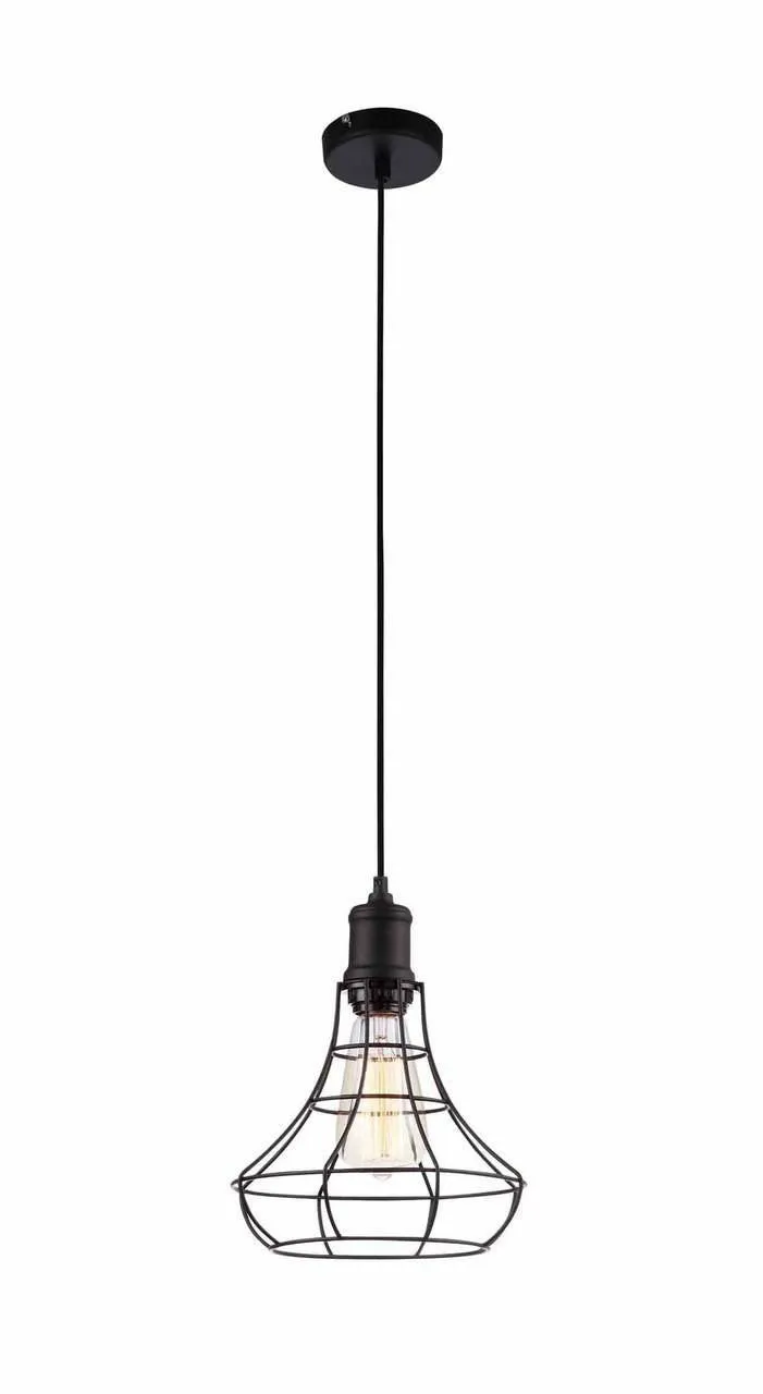 Nostalgic Industrial Black wide cage Pendant Light