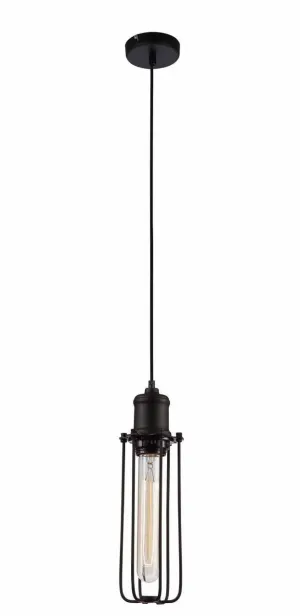 Nostalgic Industrial Tubular metal caged Pendant Light